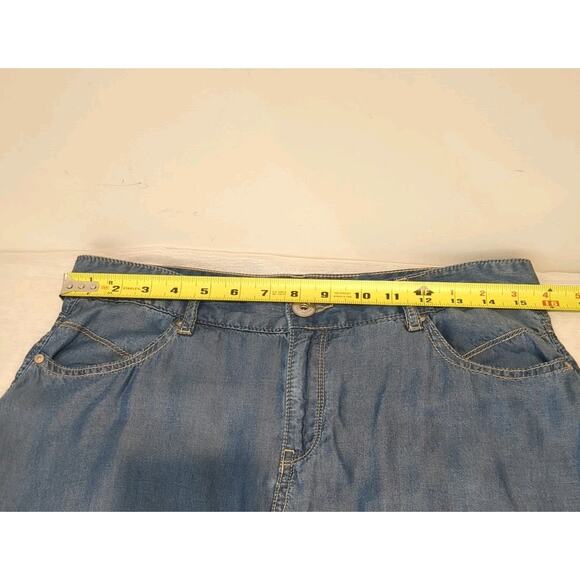 Inc International Concepts Sz 8 Whimsigoth Chambray Denim Patchwork Maxi Skirt - Picture 10 of 15